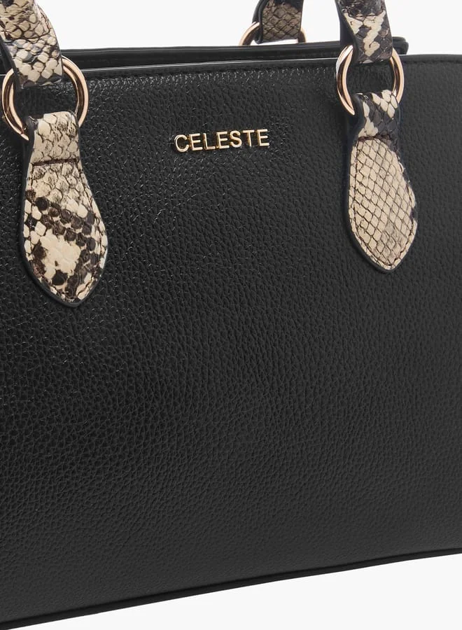 Celeste Women's Animal Print Tote Bag with Adjustable Strap and Handles