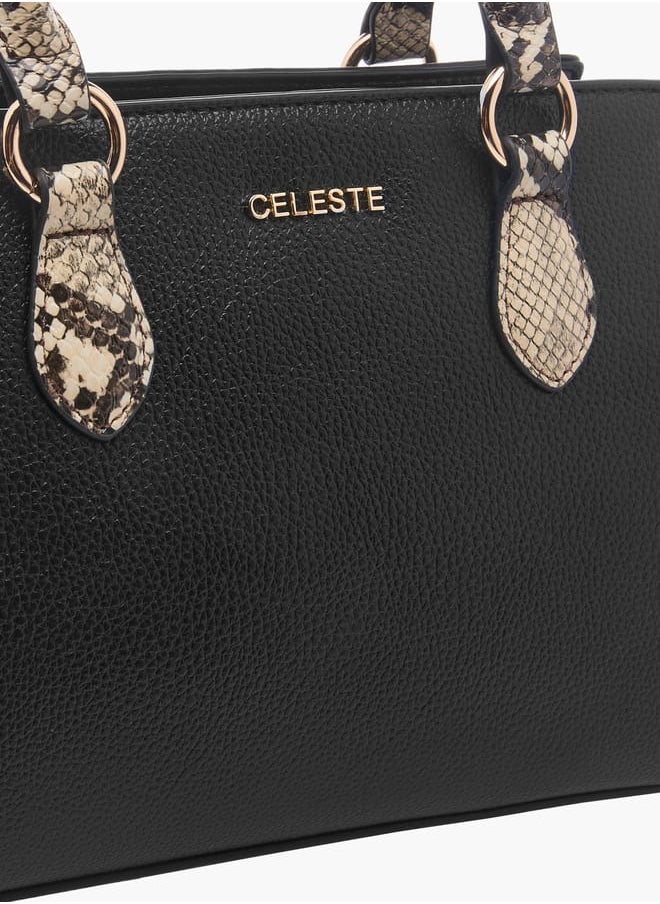 Celeste Women's Animal Print Tote Bag with Adjustable Strap and Handles  - Image 4