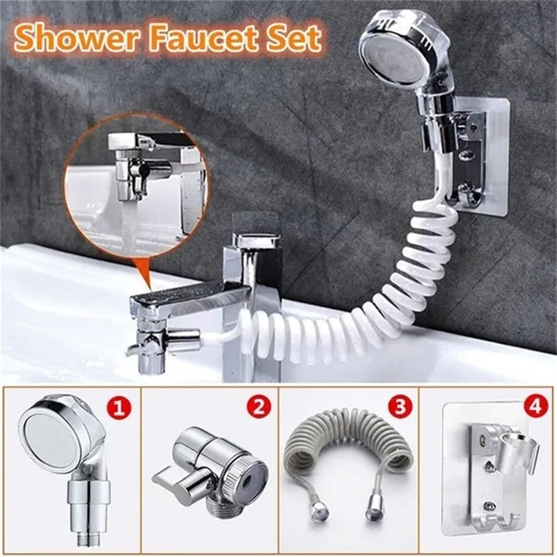Suicune Bathroom Sink Faucet Sprayer Set Sink Hose Sprayer Attachment Hair Washing Faucet Extension Hand Shower Faucet Diverter Value with Adapter Connect for Bathroom - Image 2