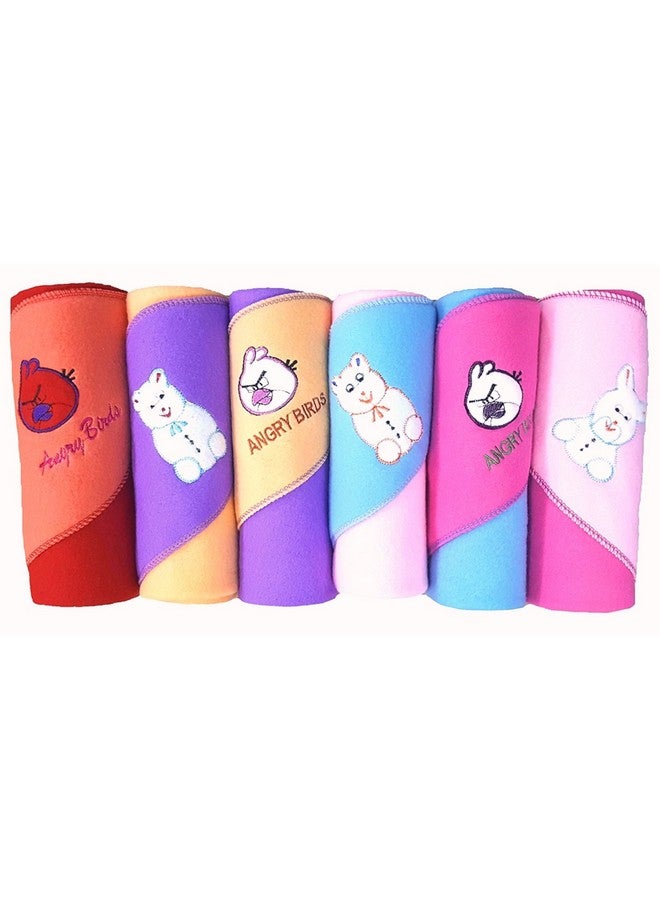 Brandonn Newborn 6 Pcs A/C Hooded Baby Blanket/Baby Bed/Baby Bedding/Baby Wrapper Set(Pack Of 6, Assorted) - Image 1