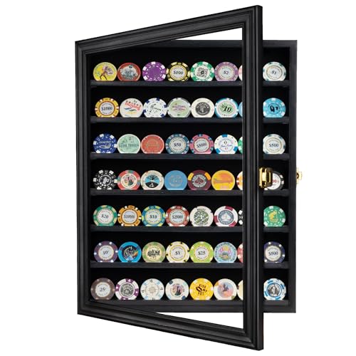 DisplayGifts Military Challenge Coin Display Case Poker Chip Display Stand Rack Black Finish 98% UV Protection Compatible with Army Navy Air Force Marine Corps Honored Coins - Image 4