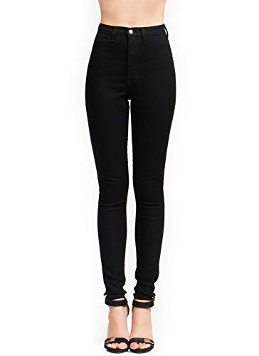 Vibrant High-Waisted Skinny Jeans, Size 3, Black - Image 5