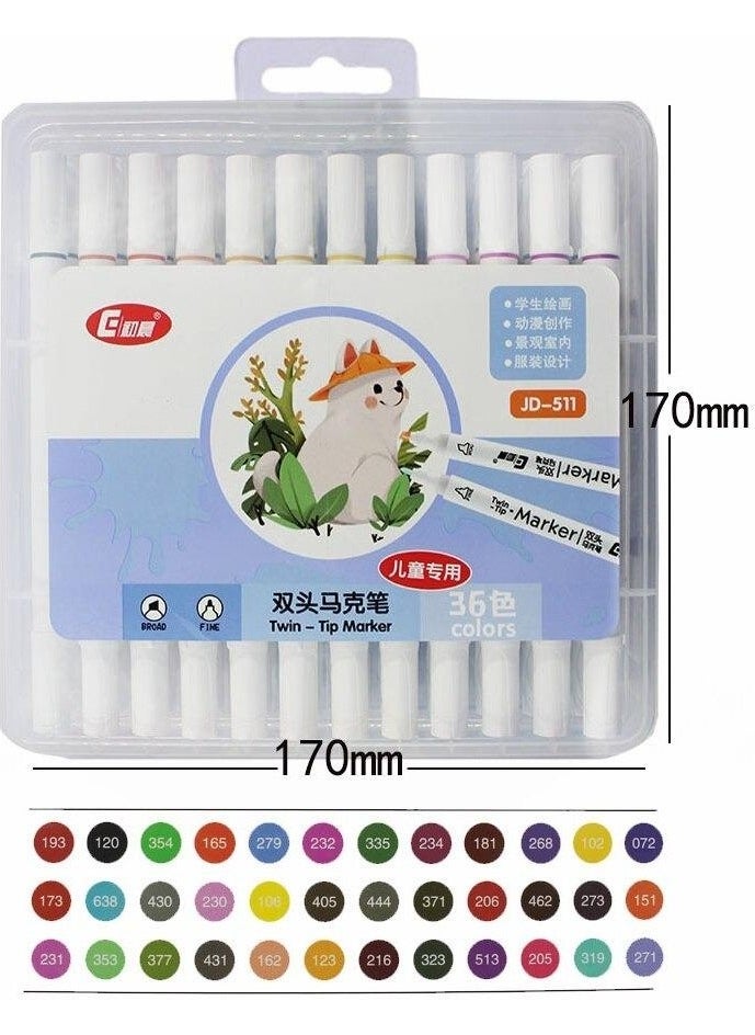 Valkyrie - 36 Pieces Slim Marker Pen Set - Image 1