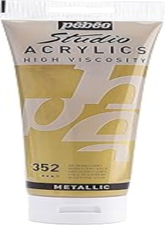 Pebeo PEBEO Studio Acrylics High Viscosity, Fine Acrylic, 250 ml - Iridescent Gold 
