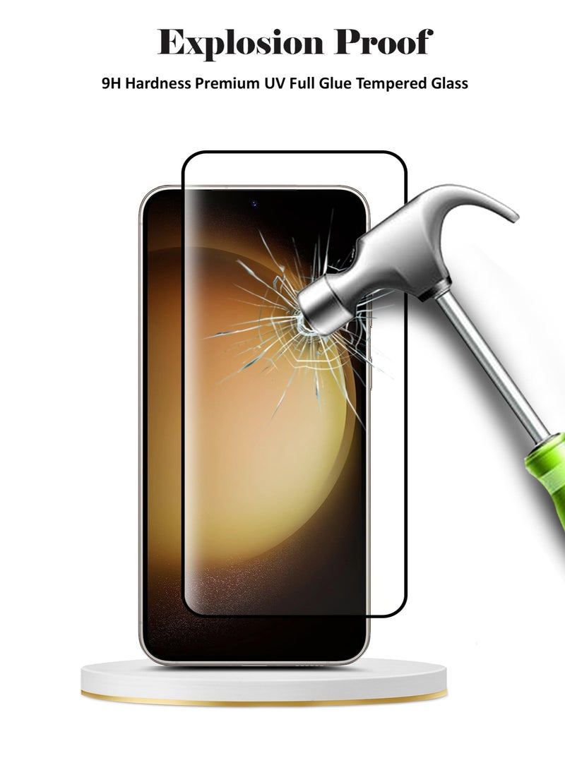 واقي شاشة من الزجاج المقوى المنحني بمقياس النانو لهاتف Samsung Galaxy S23