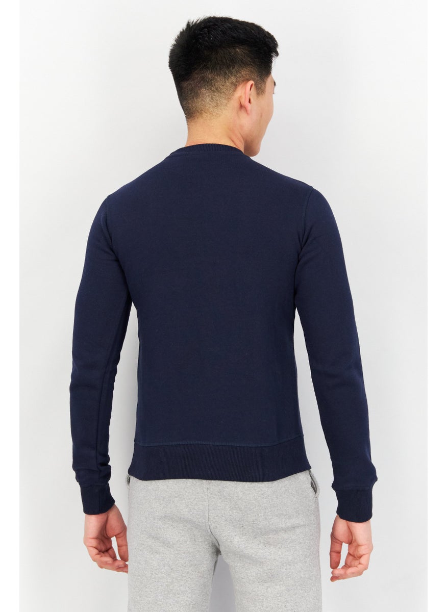 Men Crew Neck Long Sleeve Embroidered Sweatshirt, Navy - pzsku/Z653EBD4B5915181CE6C4Z/45/_/1737643101/231b8d88-eb47-422a-875a-abfc564c2d17