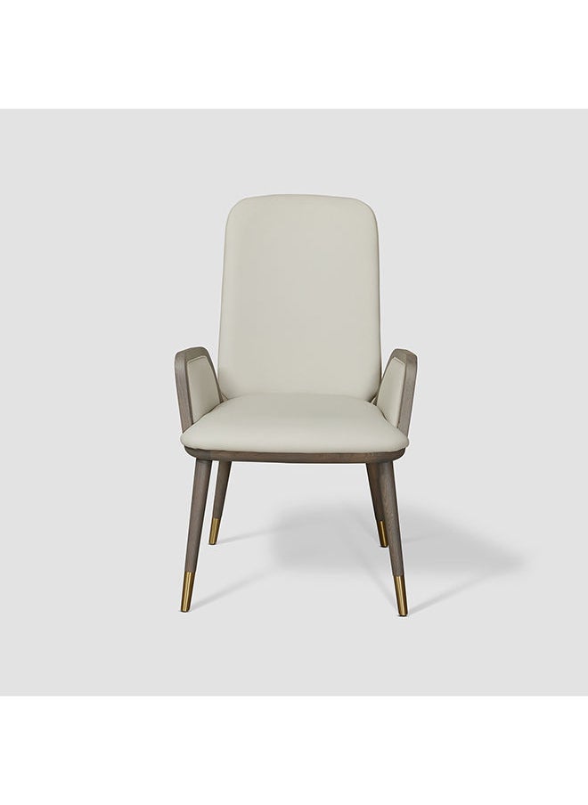 AL HUZAIFA FURNITURE Capri Dining Chair American Ash Wood Stainless Steel  - Image 1