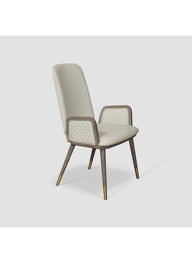 AL HUZAIFA FURNITURE Capri Dining Chair American Ash Wood Stainless Steel  - Image 2