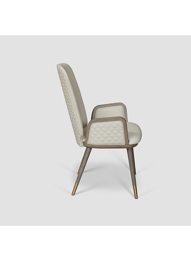 AL HUZAIFA FURNITURE Capri Dining Chair American Ash Wood Stainless Steel  - Image 3