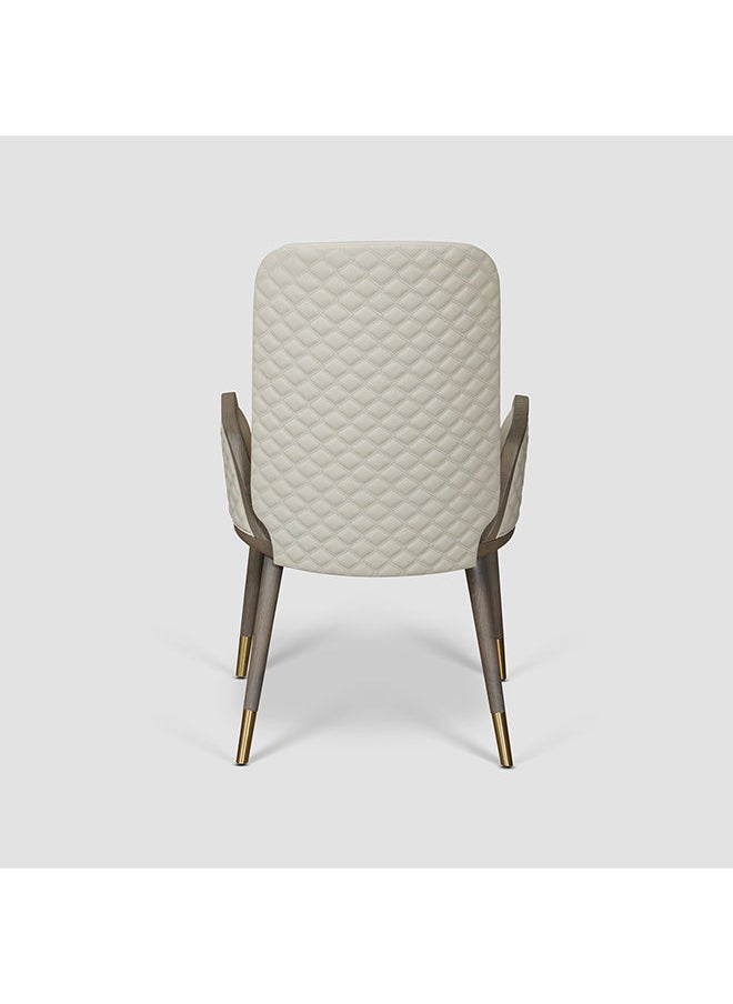 AL HUZAIFA FURNITURE Capri Dining Chair American Ash Wood Stainless Steel  - Image 4