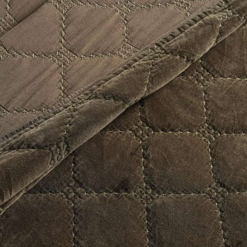 Pan Home طقم غطاء سرير كتان مخملي كاميرون - زيتوني - Image 3
