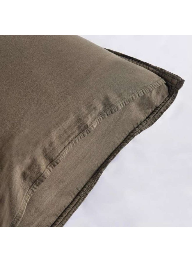 Pan Home Cameron Cotton Velvet Bedspread Set - Olive - Image 5