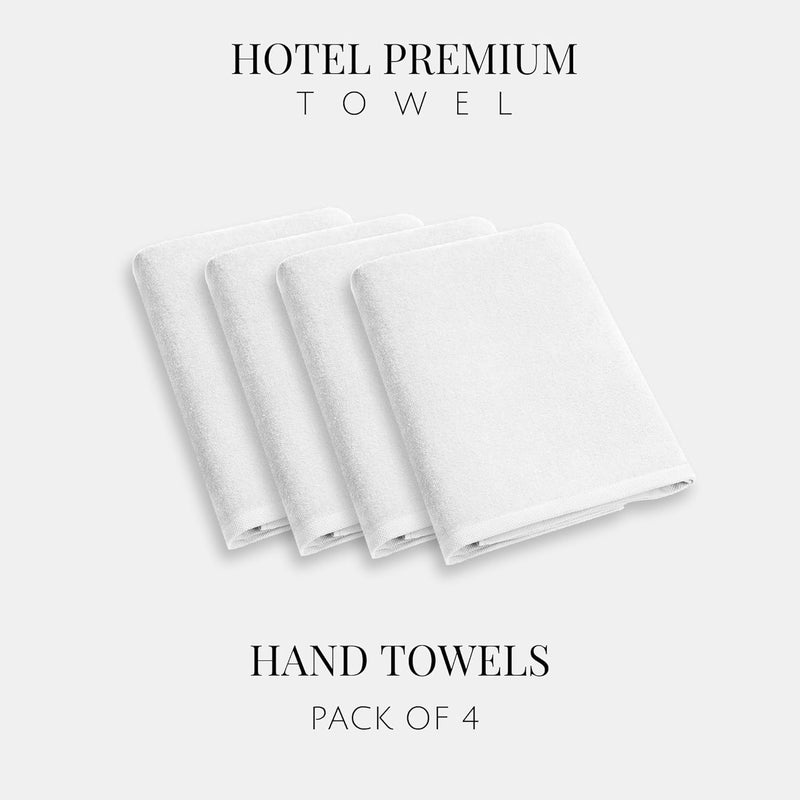 LABHAM منشفة يد فاخرة 700GSM، قطن نقي، فائقة النعومة، مضادة للميكروبات (40 سم × 60 سم)، عبوة من 4 - بيضاء - Image 4