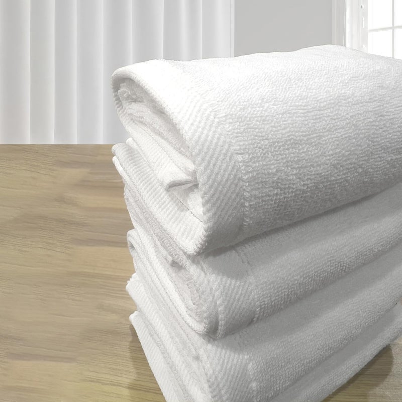 LABHAM منشفة يد فاخرة 700GSM، قطن نقي، فائقة النعومة، مضادة للميكروبات (40 سم × 60 سم)، عبوة من 4 - بيضاء - Image 3