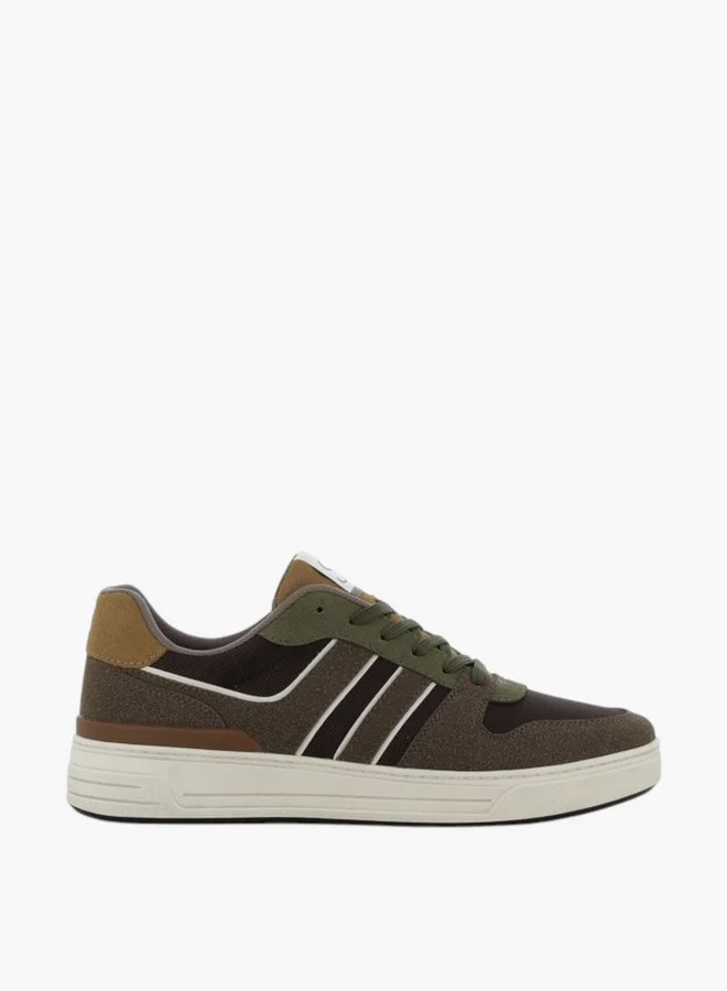 SJ SJ Men's Panelled Sneakers with Lace-Up Closure - 639753-A50