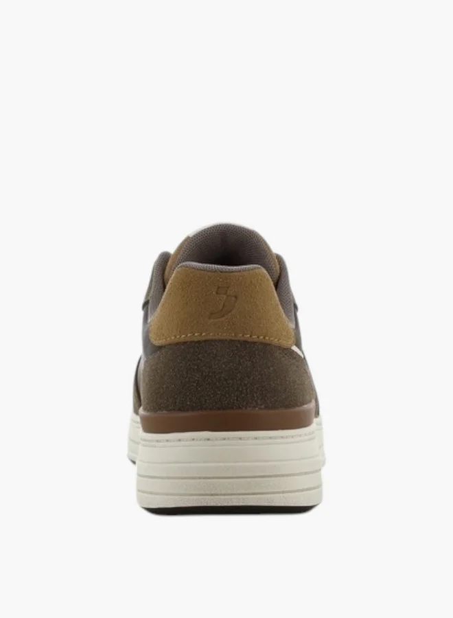 SJ SJ Men's Panelled Sneakers with Lace-Up Closure - 639753-A50