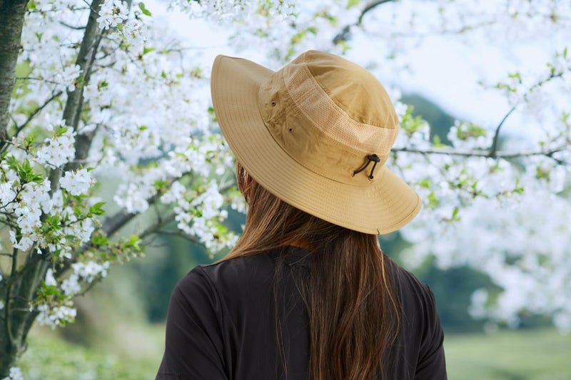 Home Prefer UPF50+ Mens Sun Hat Wide Brim Sun Protection Hat for Men Women Summer Hat Light Weight Breathable Beach Bucket Hat for Garden Fishing Hiking Camping Dark Khaki - Image 3
