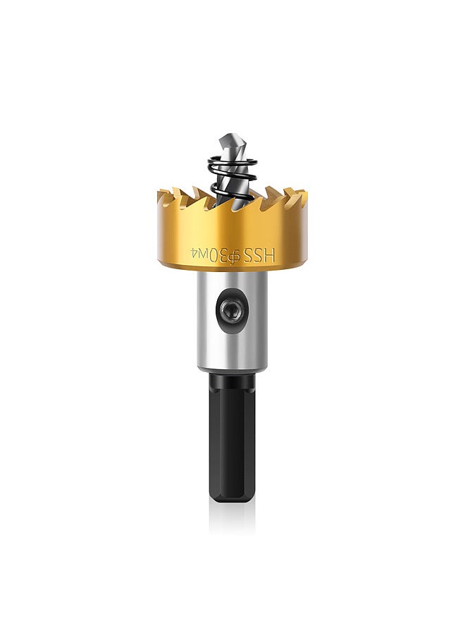 Generic - 5Pcs Carbide Tip HSS Drill Bit Hole Opener High Speed Steel Hole Saw Cutter Drill Bits Stainless Steel Metal Alloy Drill Tools - Image 1