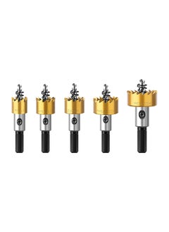 5Pcs Carbide Tip HSS Drill Bit Hole Opener High Speed Steel Hole Saw Cutter Drill Bits Stainless Steel Metal Alloy Drill Tools