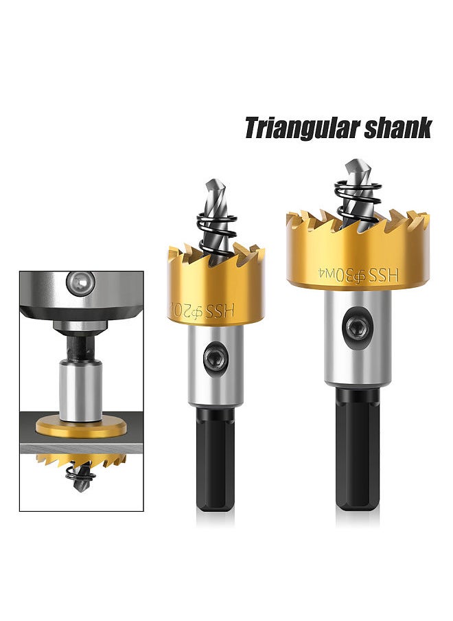 Generic - 5Pcs Carbide Tip HSS Drill Bit Hole Opener High Speed Steel Hole Saw Cutter Drill Bits Stainless Steel Metal Alloy Drill Tools - Image 1