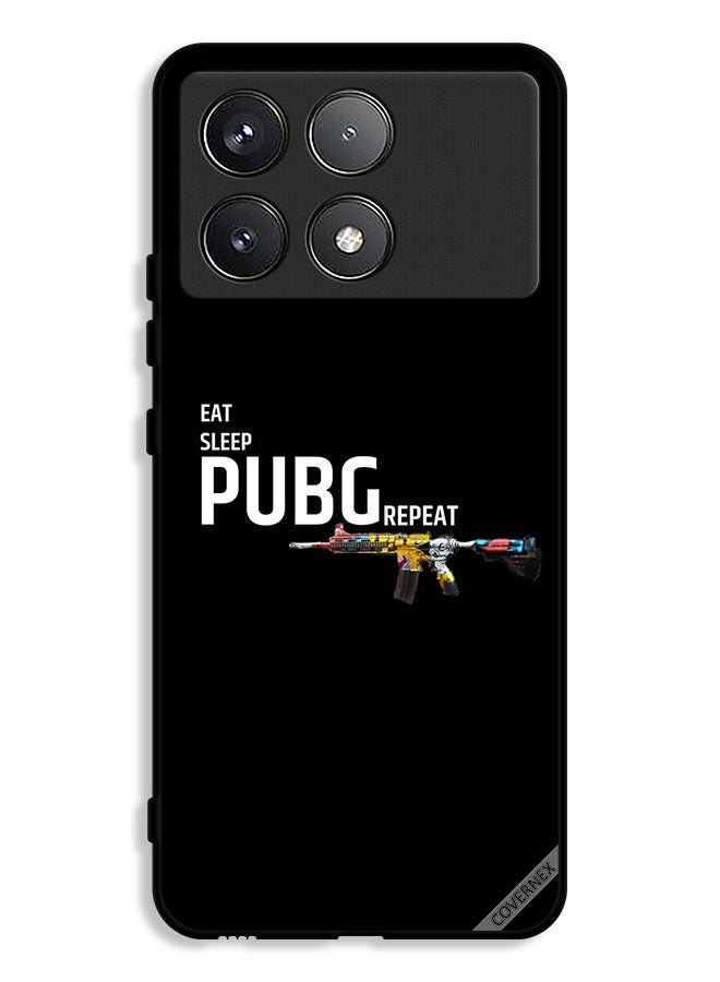 Covernex Xiaomi Poco X6 Pro 5G Protective Case Cover Eat Sleep Pubg Repeat - Image 1