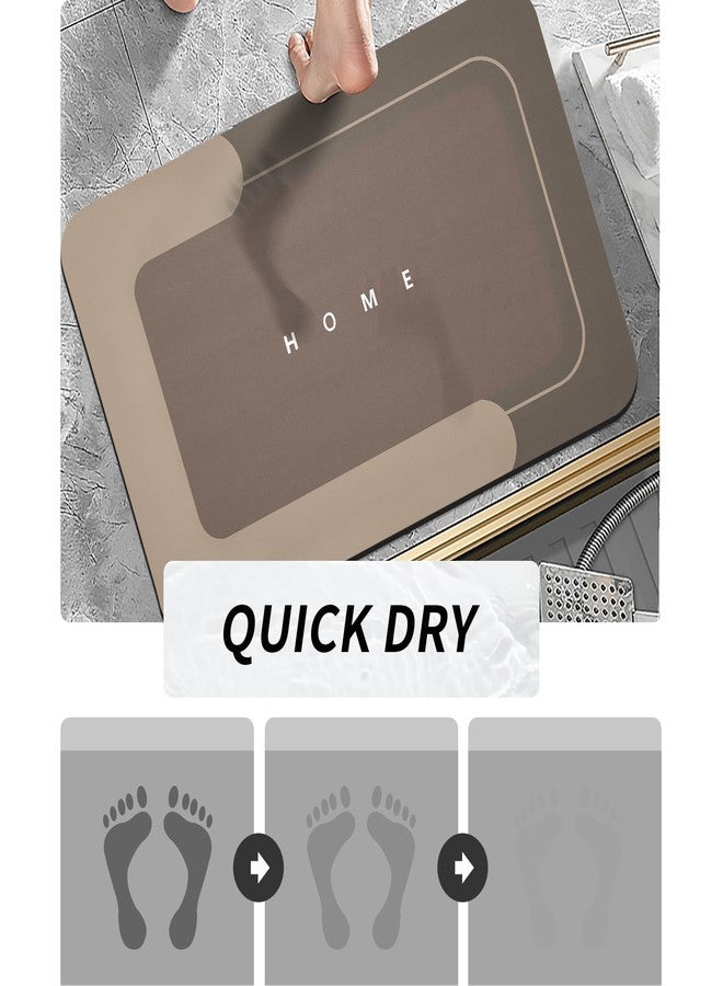 Housego 2PCS Absorbent Bath Mat Magic Rug Sets, Quick Drying Bath Mat Non-Slip Floor Rug Rubber Backed for Bathroom Kitchen Shower Sink, Water Absorbent (19.7''x23.6''+19.7''x31.9'', Brown) - Image 3