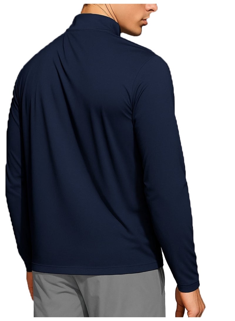 Nileton Sports T-Shirt - Long Sleeve Top - Half Zipper Quick Dry Tee - Running And Gym T- Shirts - Sportswear For Men - Image 3