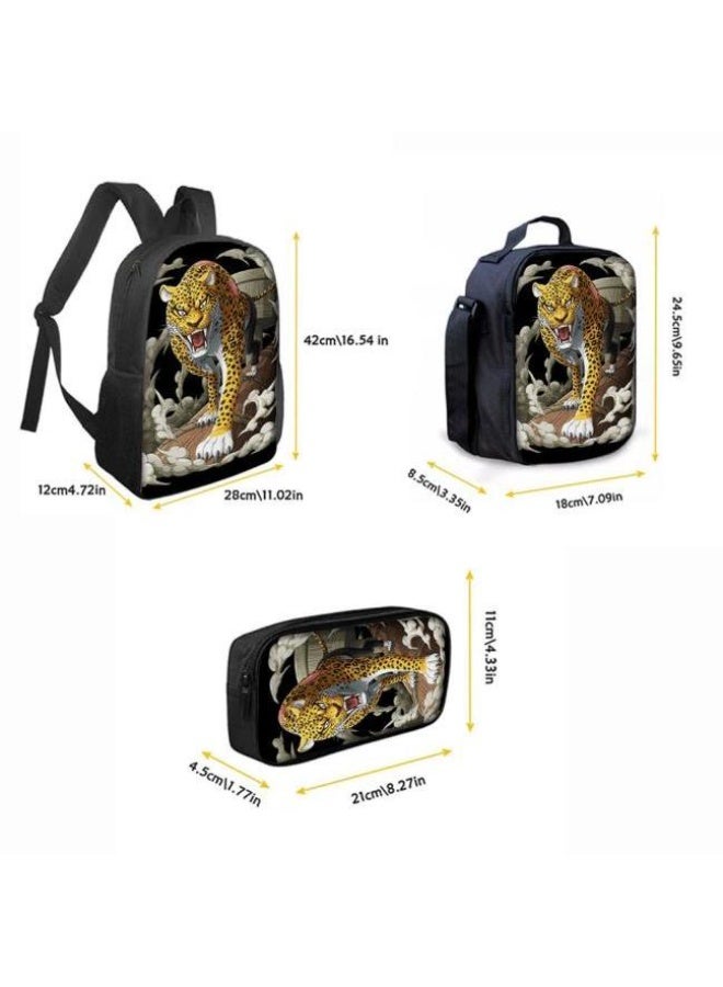 عام أحدث نموذج عالمي من الكرتون طباعة ثلاثة قطعة حقيبة مجموعة ( الطلاب ، الأطفال ، الأصدقاء ، نزهة ، تسلق الجبال ، الخ . ) - Image 4