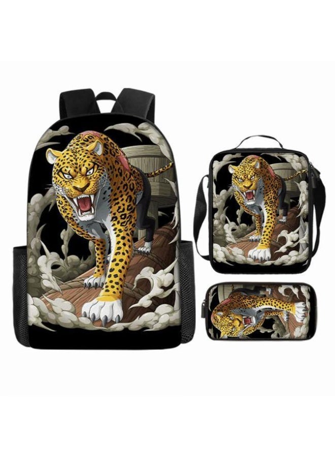 عام أحدث نموذج عالمي من الكرتون طباعة ثلاثة قطعة حقيبة مجموعة ( الطلاب ، الأطفال ، الأصدقاء ، نزهة ، تسلق الجبال ، الخ . ) - Image 3