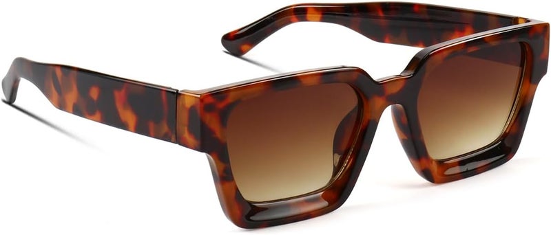 GFUIARA Trendy Square Sunglasses for Men Women Fashion Thick Rectangle Sun Glasses UV Protection Shades Designer Style - Image 1