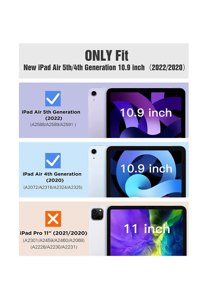 RDN - IPad Air 5th 4th Generation 2020 A2588 A2589 A2591 10.9 Inch Case Cover Slim Stand Hard Back Shell Protective Smart Green - Image 1