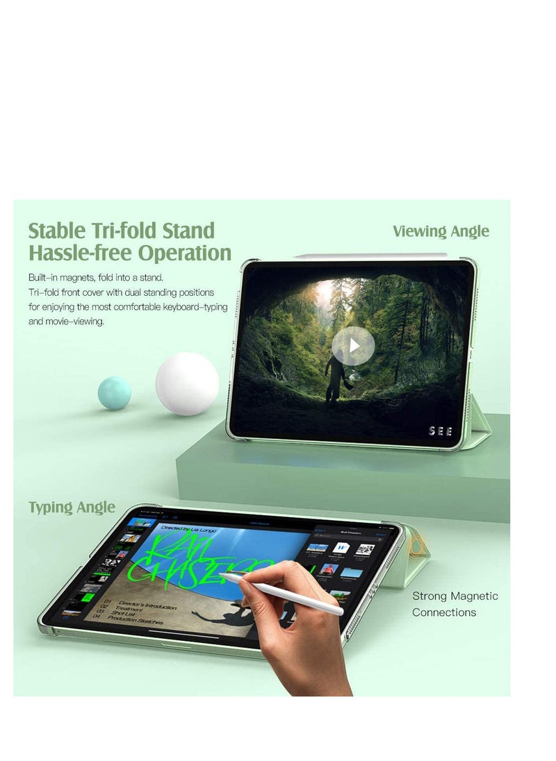 RDN - IPad Air 5th 4th Generation 2020 A2588 A2589 A2591 10.9 Inch Case Cover Slim Stand Hard Back Shell Protective Smart Green - Image 1