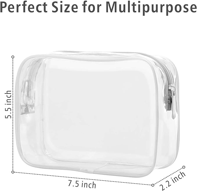 VIKIJO Makeup Cosmetic Pouch Organizer Cosmetic Bag Portable Waterproof Organizer Travel Pouch for Women Pack of 3 White - Image 2