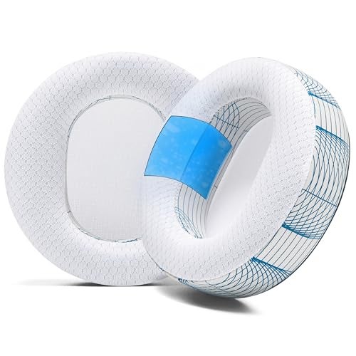 WC Freeze Maxwell Cooling Gel Replacement Earpads for Audeze Maxwell Headphones by Wicked Cushions Elevate Comfort Durability Thickness Sound Isolation for Epic Gaming Sessions Ivory Tide - Image 1