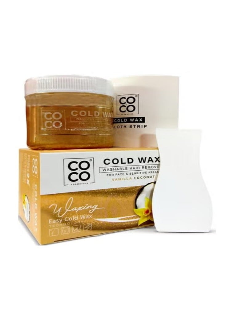 كوكو مزيل شعر بارد قابل للغسل للوجه والمناطق الحساسة برائحة الفانيليا وجوز الهند 250 غرام - Image 2