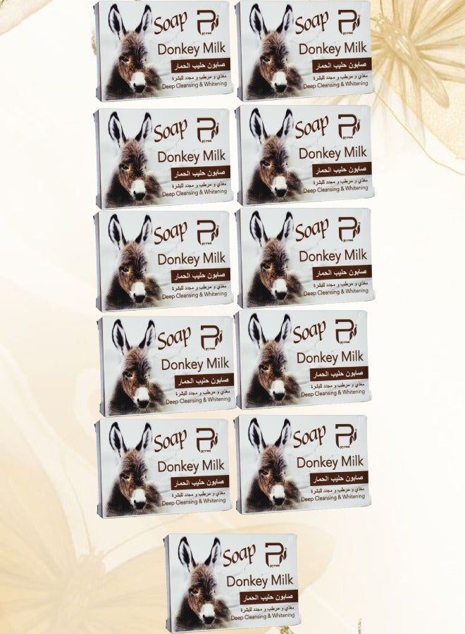 بيرون 11 قطع صابون حليب الحمار مغذي و مرطب و مجدد للبشرة - Image 1