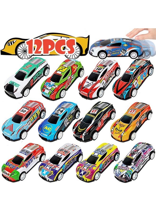 Amitasha 12 Unbreakable Racing Die-Cast Cars for Kids Pull Back Vehicles Metal Alloy Pull Back Car Toys for Boys Age 3 Years Birthday Gift (12 Metal Cars )(assorted) - Image 1