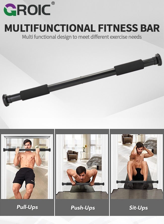 GROIC Pull Up Bar Chin Up Bar, Pull Up Bar for Doorway Adjustable 85-130 CM Door Horizontal Bars with Kids Gymnastic Rings Pull up Rings for Home Workout Gym Training， Strength Training Pull Up Bar - Image 4
