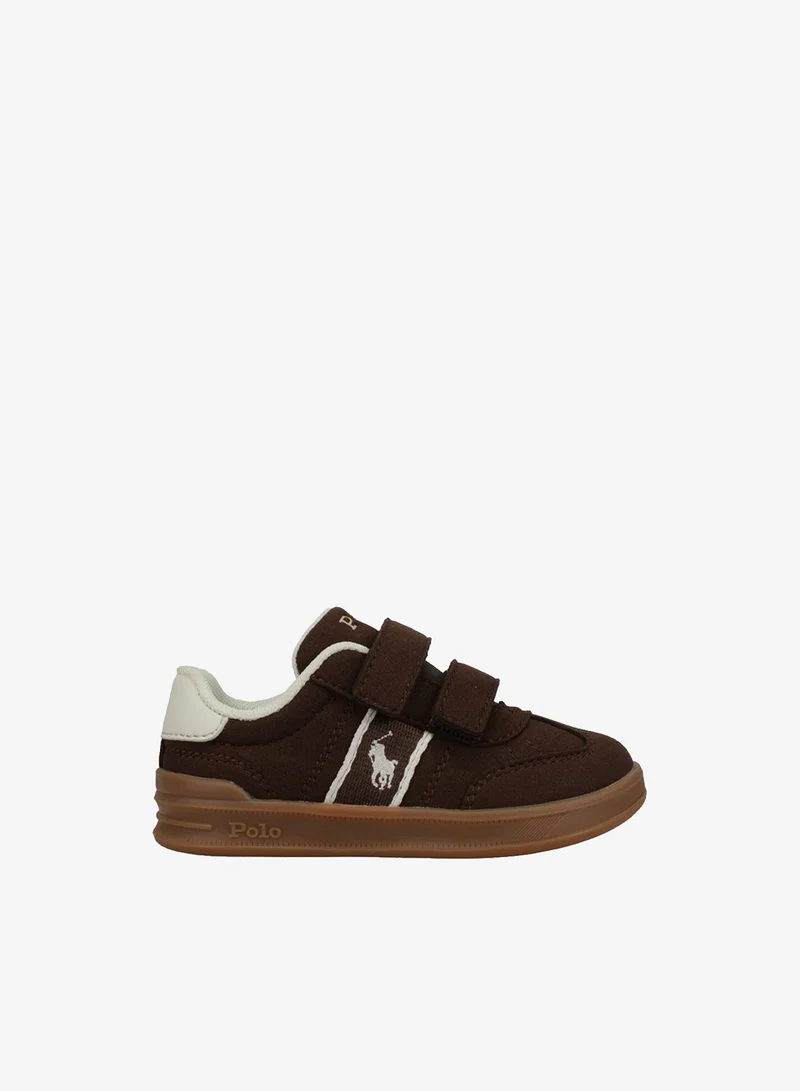 بولو رالف لورين HERITAGE COURT III T-TOE EZ Logo Embroidered Velcro Sneakers