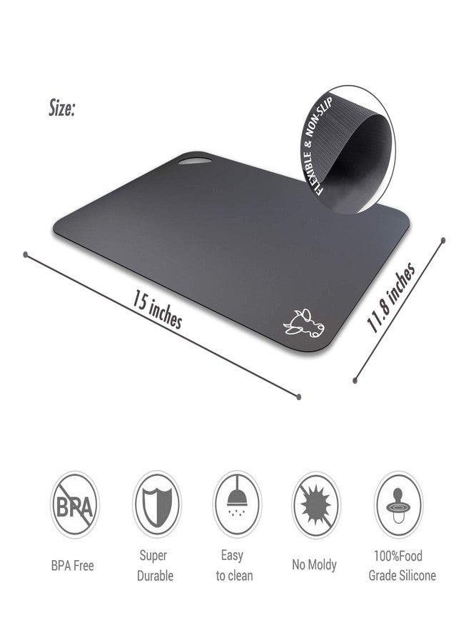 Fotouzy Plastic Cutting Boards with Food Icons, Set of 4, Flexible Cutting Mats with Hole, BPA-Free, Non-Slip and Dishwasher Safe, Modern Neutral Colors - Image 3