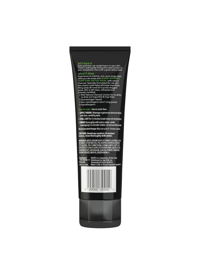 Bioré Charcoal Whipped Purifying Detox Mask, with Natural Charcoal, Deep Pore Cleansing, 4 Ounce, Dermatologist Tested, Non-Comedogenic, Oil Free - Image 5