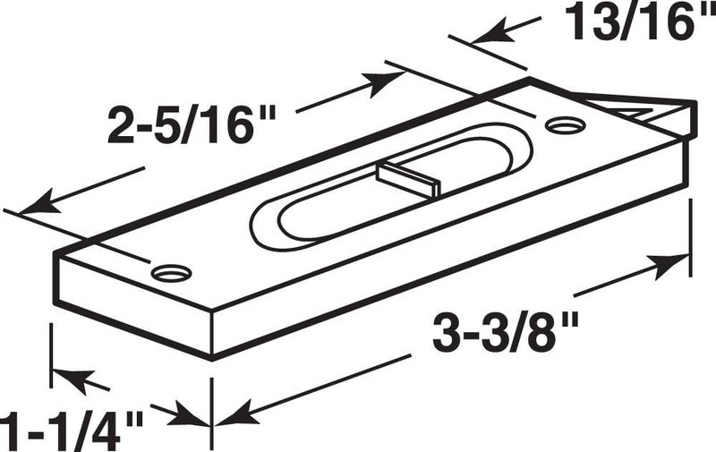 PRIMELINE F 2599 3-3/8 in. White Plastic Window Lock with Spring-Loaded Tilt Latch (Single Pack) (Pack of 2) - Image 2