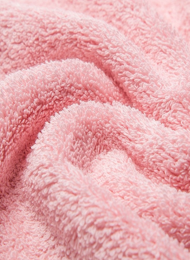 Leisofter Ultra Thick, Soft & Absorbent Cotton Hand Towels for Bathroom(Pink, 2-Pack, 14" x 29") - Multipurpose Towels for Bath, Gym and Spa with Hanging Loop - Image 2