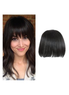 Natural Black Flat Bang