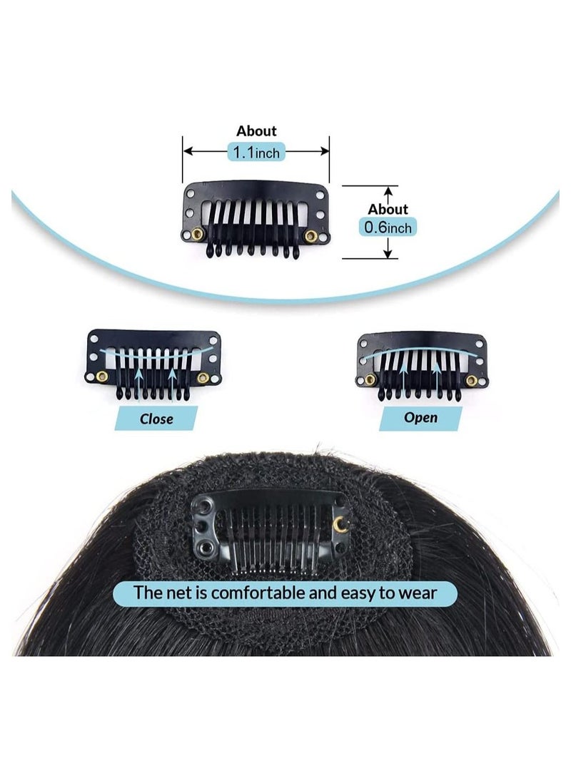 إستيل شعر بشري طبيعي حقيقي مسطح الانفجارات اليدوية المربوطة بمشابك الموضة في إطالة الشعر الطبيعي الأسود المسطح الانفجارات - Image 3