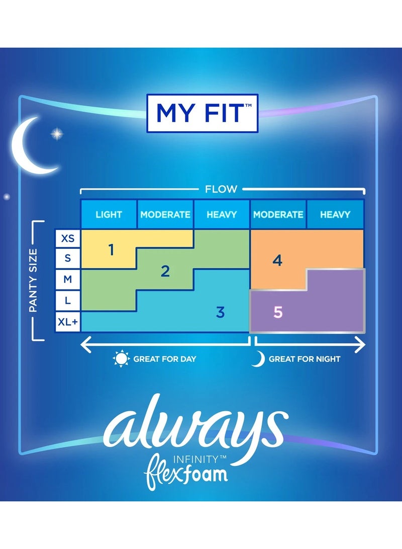 أولويز فوط نسائية مقاس 5 شديدة الامتصاص خلال الليل عديم الرائحة - Image 4