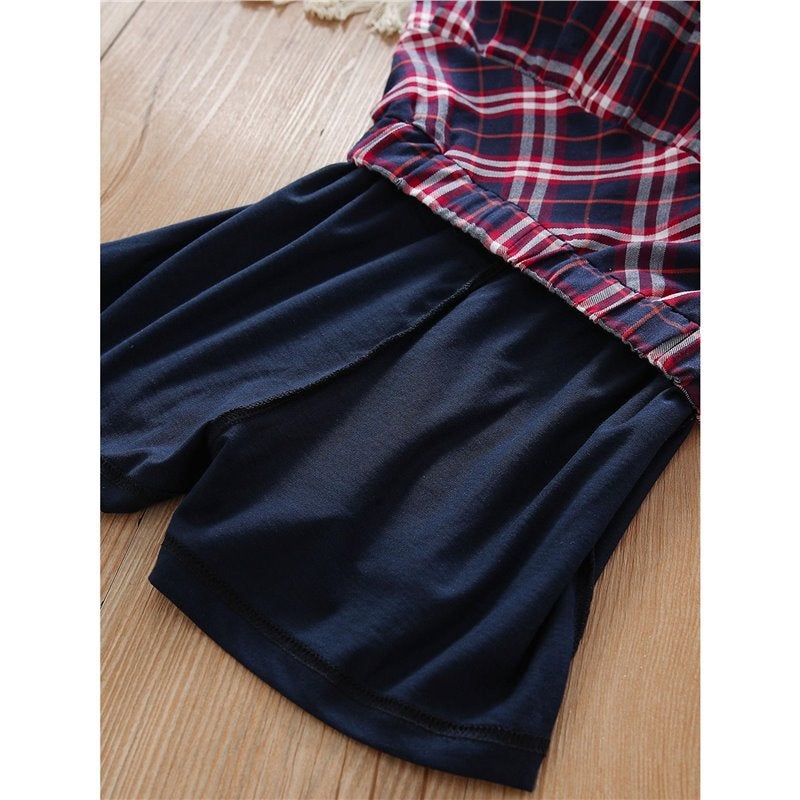 Girls Skirt Summer Style Plaid Skirt Internet Celebrity Jk Skirt Thin Large Kidsren Pleated Skirt Pure Cotton - Image 4