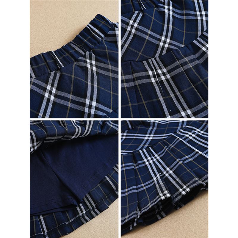 Girls Skirt Summer Style Plaid Skirt Internet Celebrity Jk Skirt Thin Large Kidsren Pleated Skirt Pure Cotton - Image 5