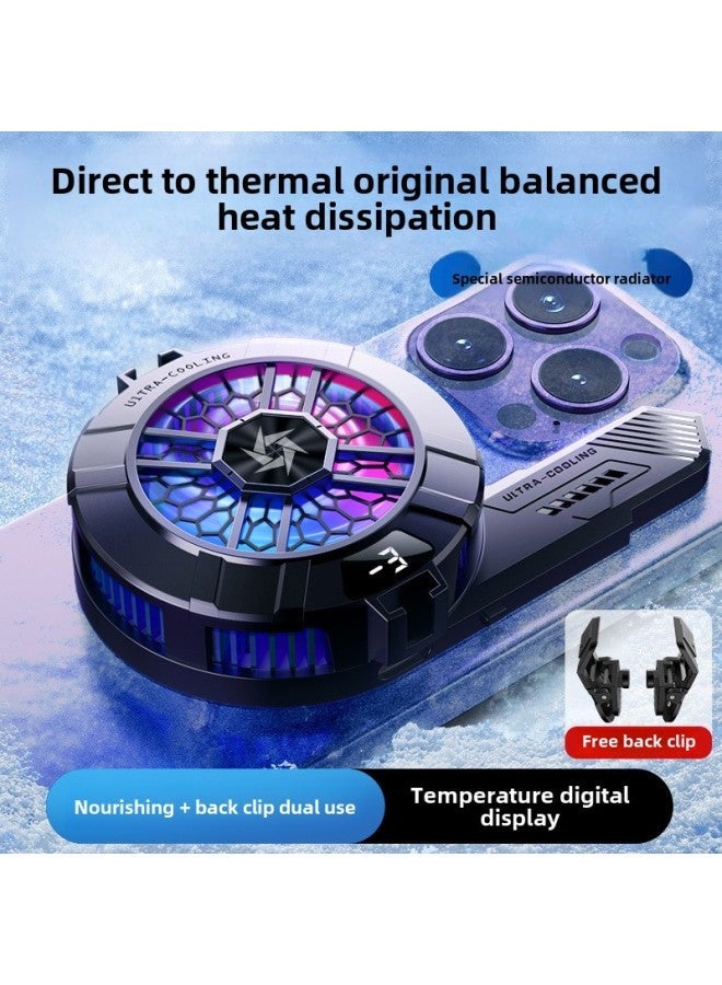 SL33 Magnetic Semiconductor Mobile Phone Radiator Freezing Refrigeration E-sports Game Live Cooling Mute-Color:Sl33 - Image 1