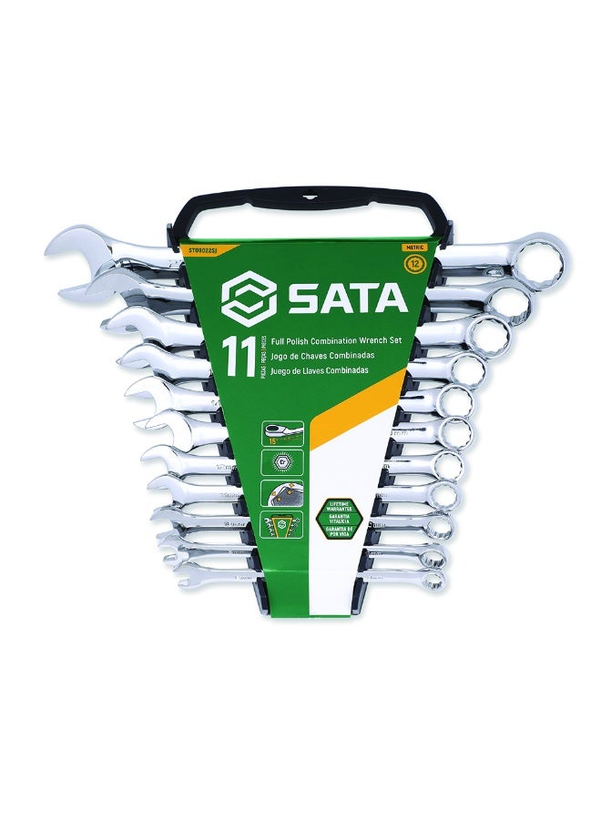 Sata SATA ST09022SJ 11-Piece Metric Combination Wrench Set - Image 1